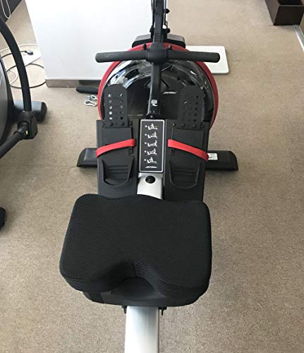 weffort Rowing Machine Seat Cushion Fits Concept 2 with Thicker Memory Foam, Washable Cover, and Straps- Works Great with Exercise Recumbent Stationary Bike - Thumbnail 2
