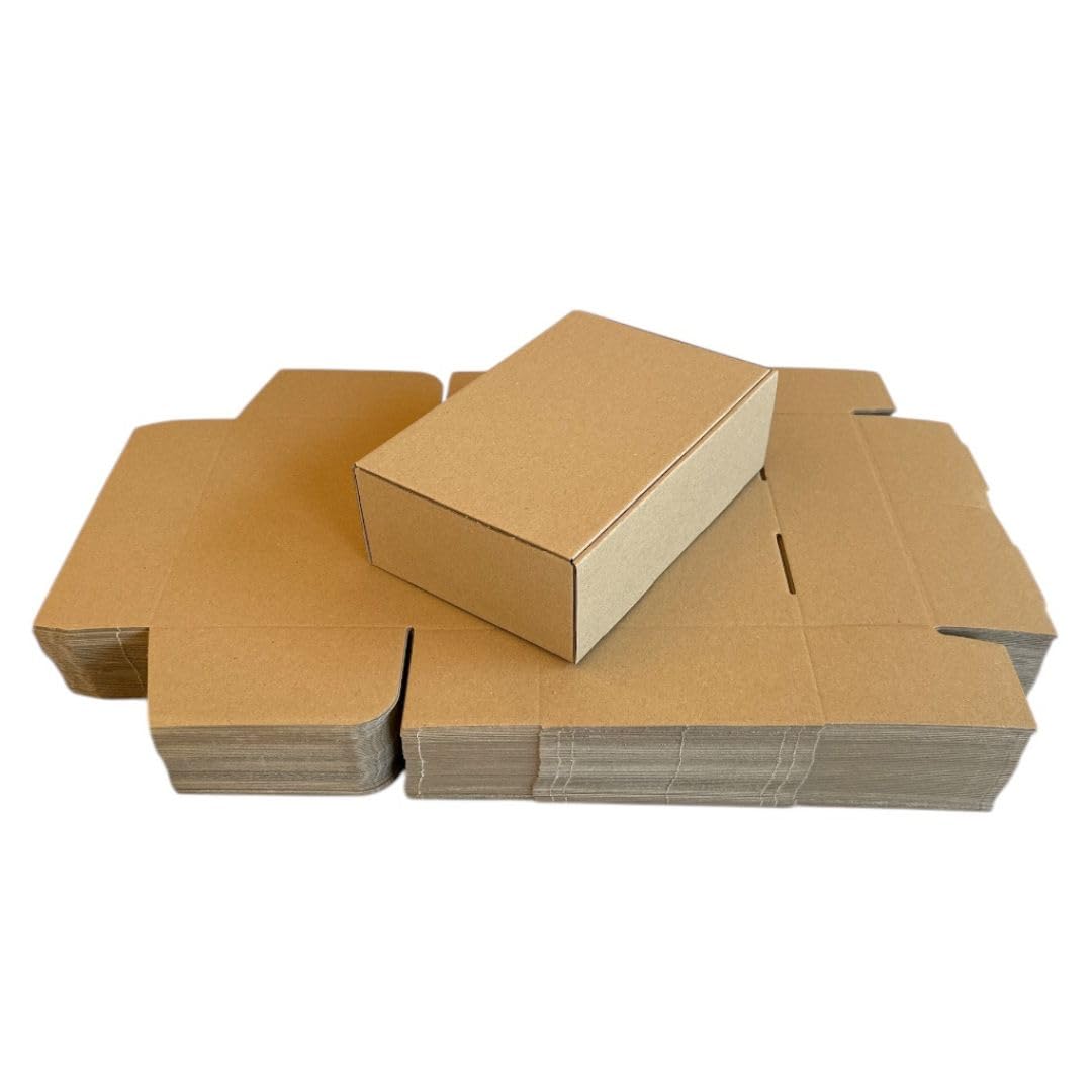 DHL Kleinpaket 240x160x80 mm – 200 Stück stabile Versandkartons aus Wellpappe, portooptimierte Faltschachtel, ideal für Bücher, Waren-Versand, Versandschachteln