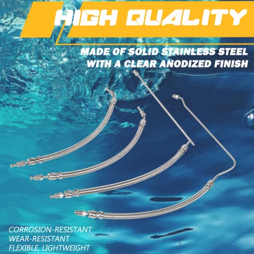 Image of New Trim Tilt hydraulic Ram Cylinder hose kit Fit for Mercruiser Alpha One 15-9 /16 inch, BravoI, II, III, X, XR, XZ, 9B-104 & 9B-121 Trim Cylinders Replacement for 32-99904Q 32-864589 32-864588