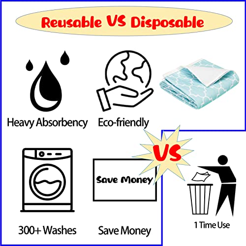 Outcreator Saddle Style Bed Pad With Tuck-In Sides, Absorbent Waterproof Washable And Reusable Incontinence Underpad,Premium Quilted Tuckable Mattress Protector For Adult, Toddler,Pet(34"X60",Green) #TOP6