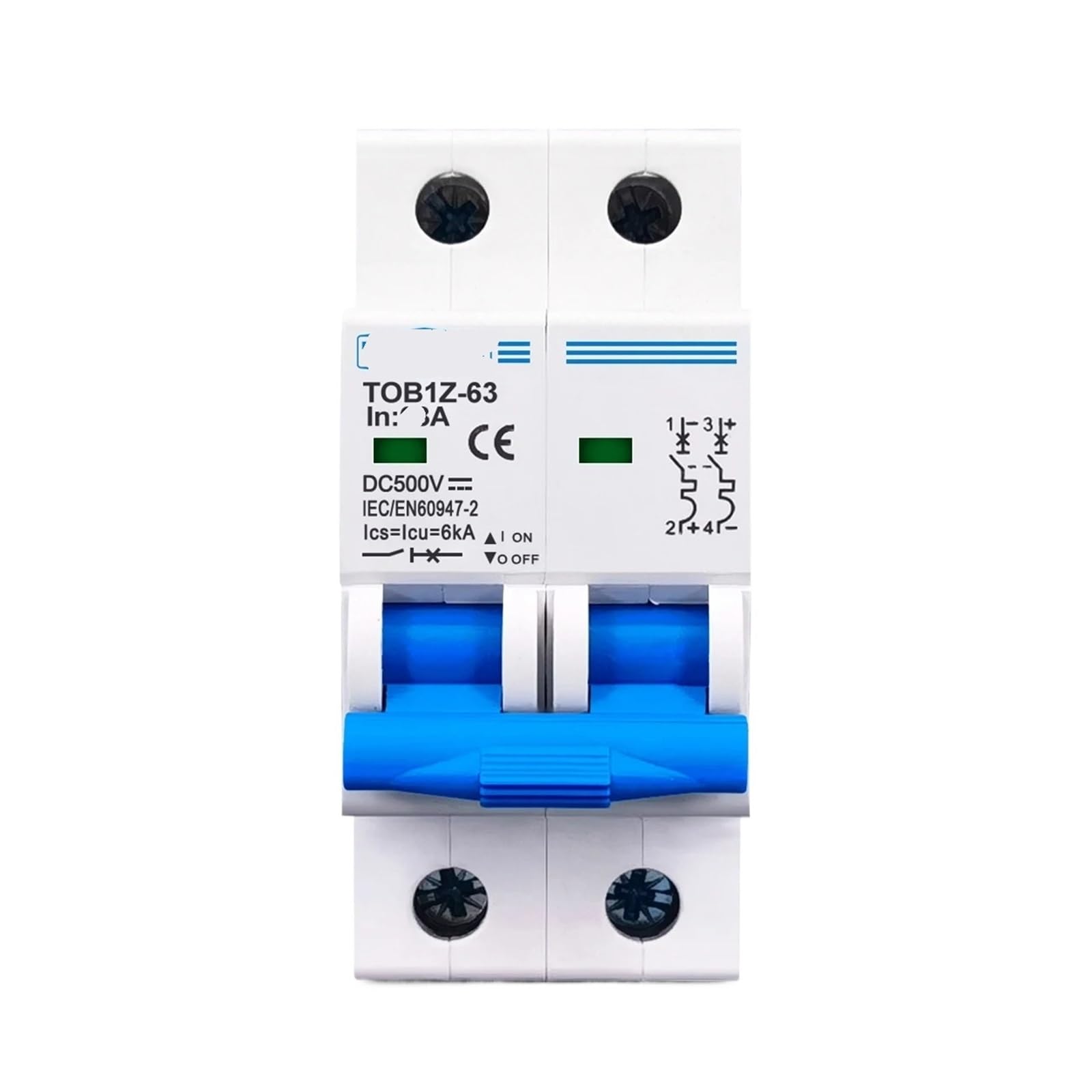 Disjoncteur miniature 2P avec pouvoir de coupure 6KA pour sécuriser votre tableau 500V