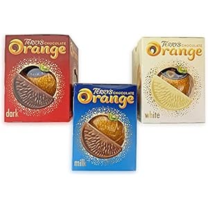 Terrys chocolade, oranje, 1 x melk, 1 x wit, 1 x zwart, 3 stuks