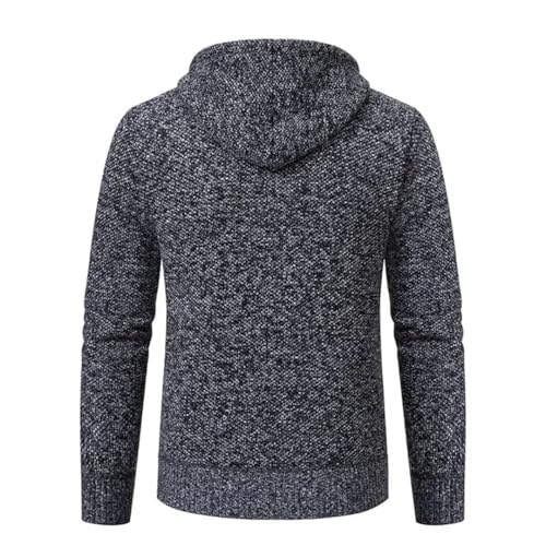 Mens Autumn Winter Cardigan Wool Warm Knitted Sweater Solid Color Basic Business Casual Zipper Cardigan3