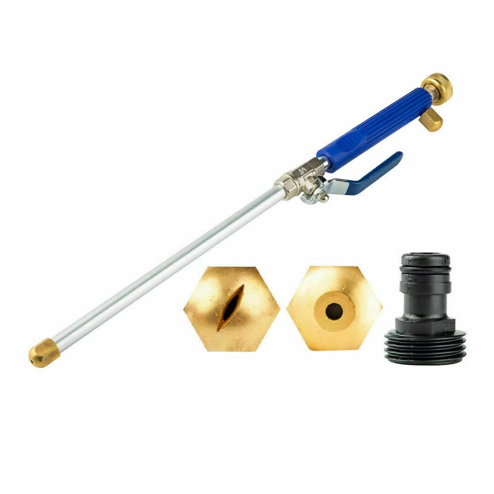 Ddqcnzpmy Blue Garden Hose Spray Gun,High Pressure Water Sprayer-Jet 46Cm Wand Nozzle Sprayer Watering Cleaning Tool(Blue)