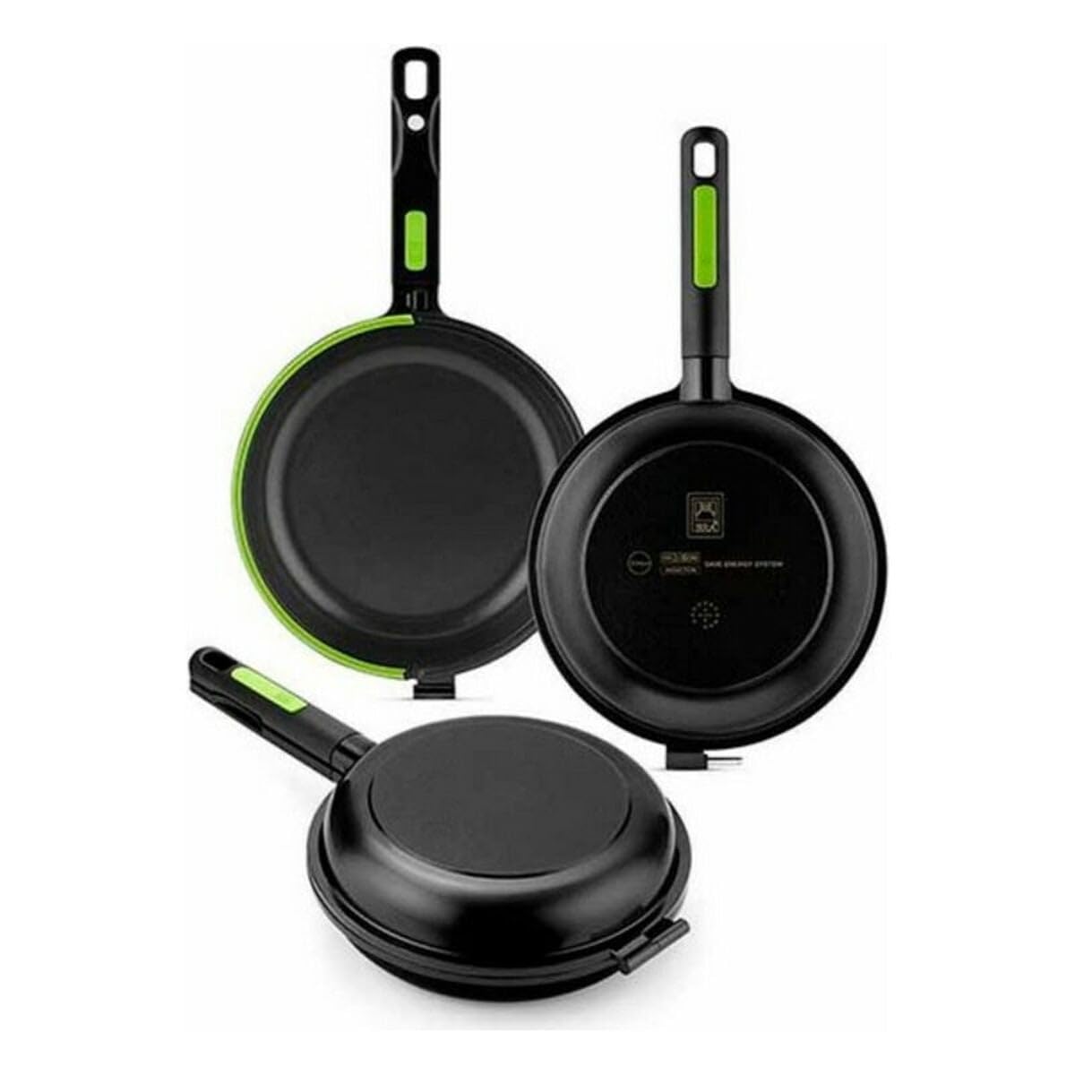 BRA Prior | Padella doppia 20 cm, per omelette, in alluminio fuso con antiaderente, priva di PFOA, adatta a tutti i tipi di piano cottura, inclusa induzione