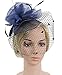 EEVASS Mujer Cintas Para el pelo Fascinator Malla Tocado Hat Pluma Tamaño...