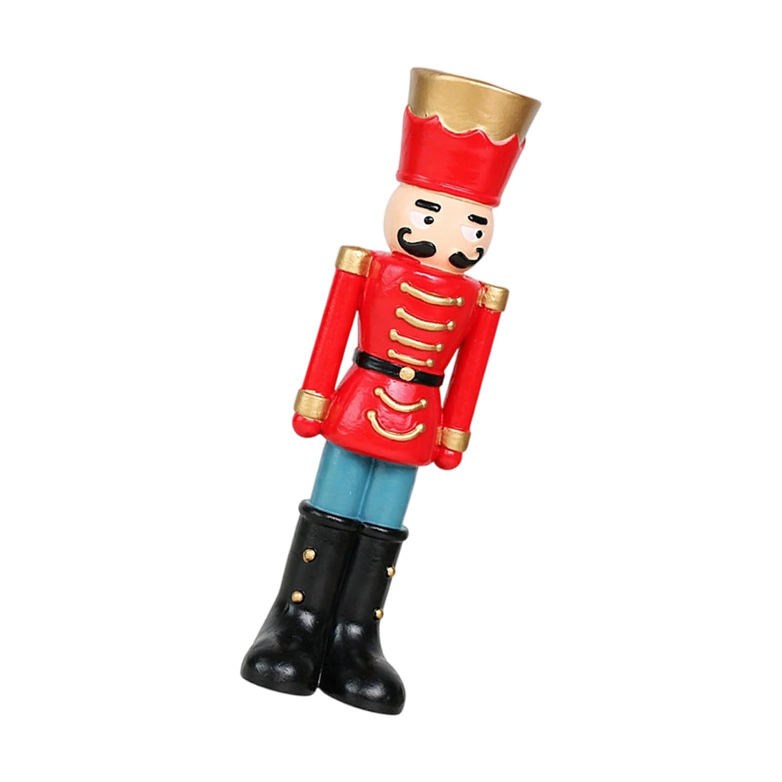 Plcpdm Red Christmas Table Decor Holder, Small Resin Soldier Statue For Shelf, Mantel, And Holiday Home Display Accent Holiday Soldier Figurine Holder Resin Tabletop Decor Christmas Mantel Shelf