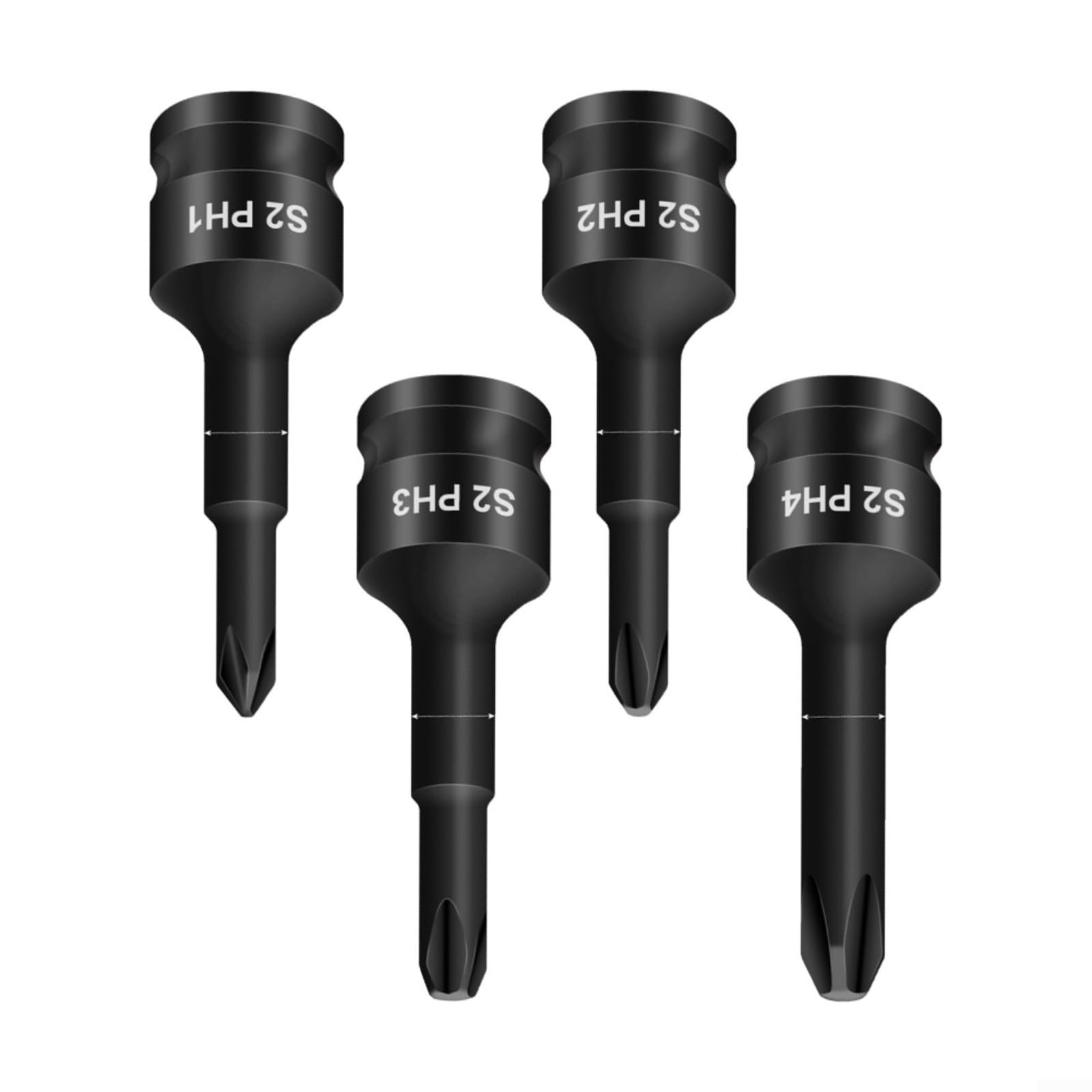 Set di punte per avvitatore a croce, 3/8", PH1, PH2, PH3, PH4, per trapano a percussione e cacciavite