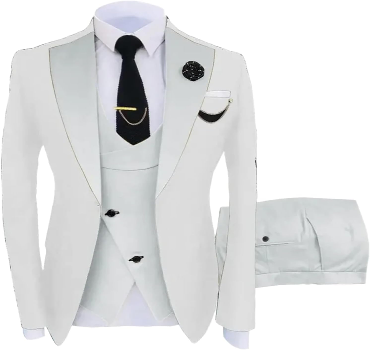 Men Wedding Suits Casual Business Suit Set Wedding Costume Homme Jacket Vest Pants