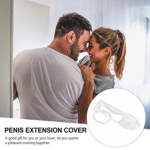 HEALLILY Man Cock Mouwen Herbruikbare Extender Cover Transparante Dilldo Mouwen Mannelijke Kuisheid Speelgoed Voor Mannen Elastische Tijd - Image 3