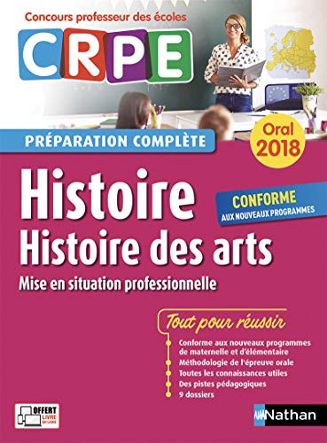 Histoire - Histoire des arts - Oral 2018 - Préparation complète - CRPE