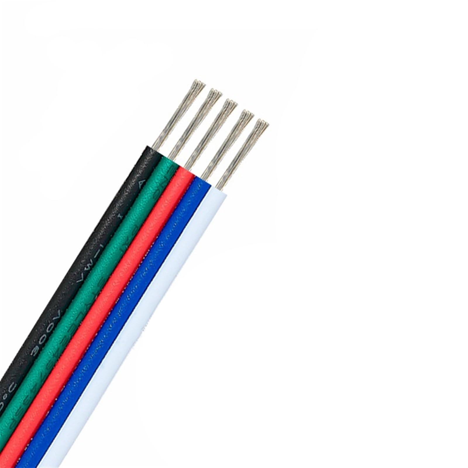 Hauptleitung Fest 5–100 m LED-Anschlusskabel WS2813 5050 flexible elektrische Drähte, 22 AWG Verlängerungskabel 2-polig, 3-polig, 4-polig, 5-polig, 6-polig Verbinder Webstuhl ( Color : 5pin , Size : 1