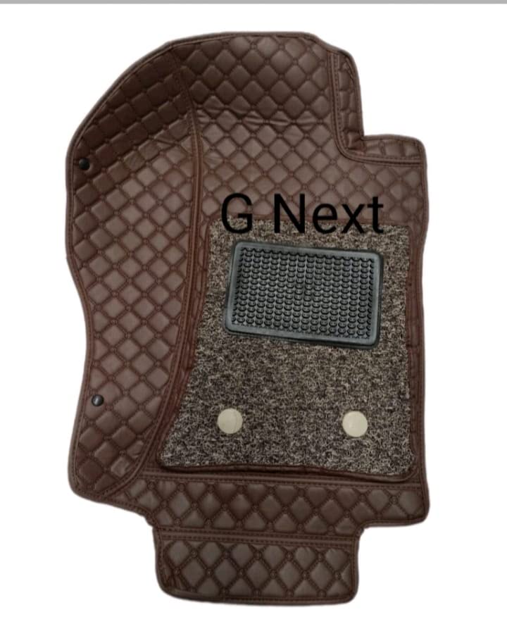 G-NEXT Luxury 7D Car Floor Mat for BREZZA (Coffee) (2021)