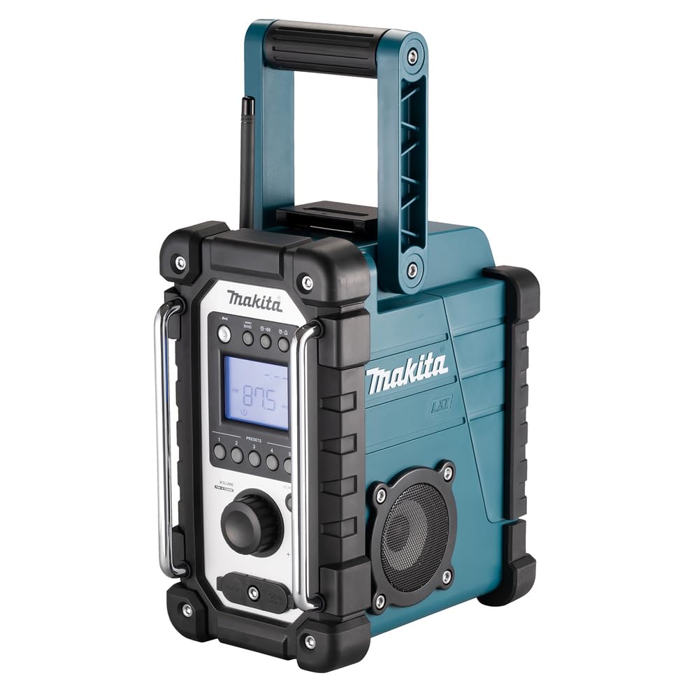 Makita DMR112 Baustellenradio 7,2 V, 18 V mit DAB+ und Bluetooth, Petrol, Schwarz, ohne Akku, ohne Ladegerät