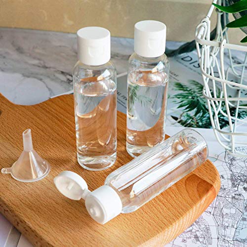 image for Snsowed 16 Pack 2 oz Clear Plastic Empty Bottles Travel Containers wit