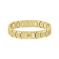 Lacoste Braccialetto a maglie da uomo Collezione METROPOLE Decorato con disegno petit piqué