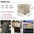 POMER Fire Pit Cover, 30 inch Square Outdoor Gas Fireplace Cover Beige Waterproof Firepit Covers for Propane Fire Pit Table - 30x30x25 inch