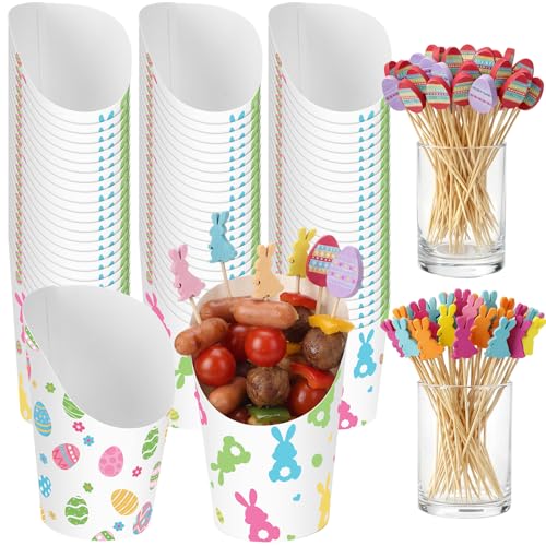 LemonRoad 250 Pcs Easter Charcuterie Cups with Sticks Included 50...