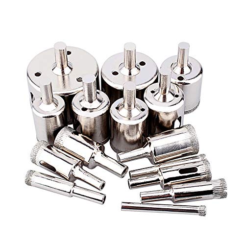 Juego de 15 brocas diamantadas para metal 6-50mm miniatura 1