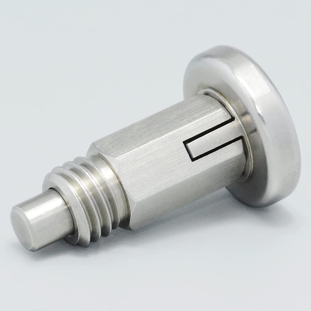 PTG - Pistoncini di posizionamento a molla in acciaio inox Con arresto in posizione retratta Pistoncini di indicizzazione Perni di localizzazione Pistoncini di localizzazione a pomello