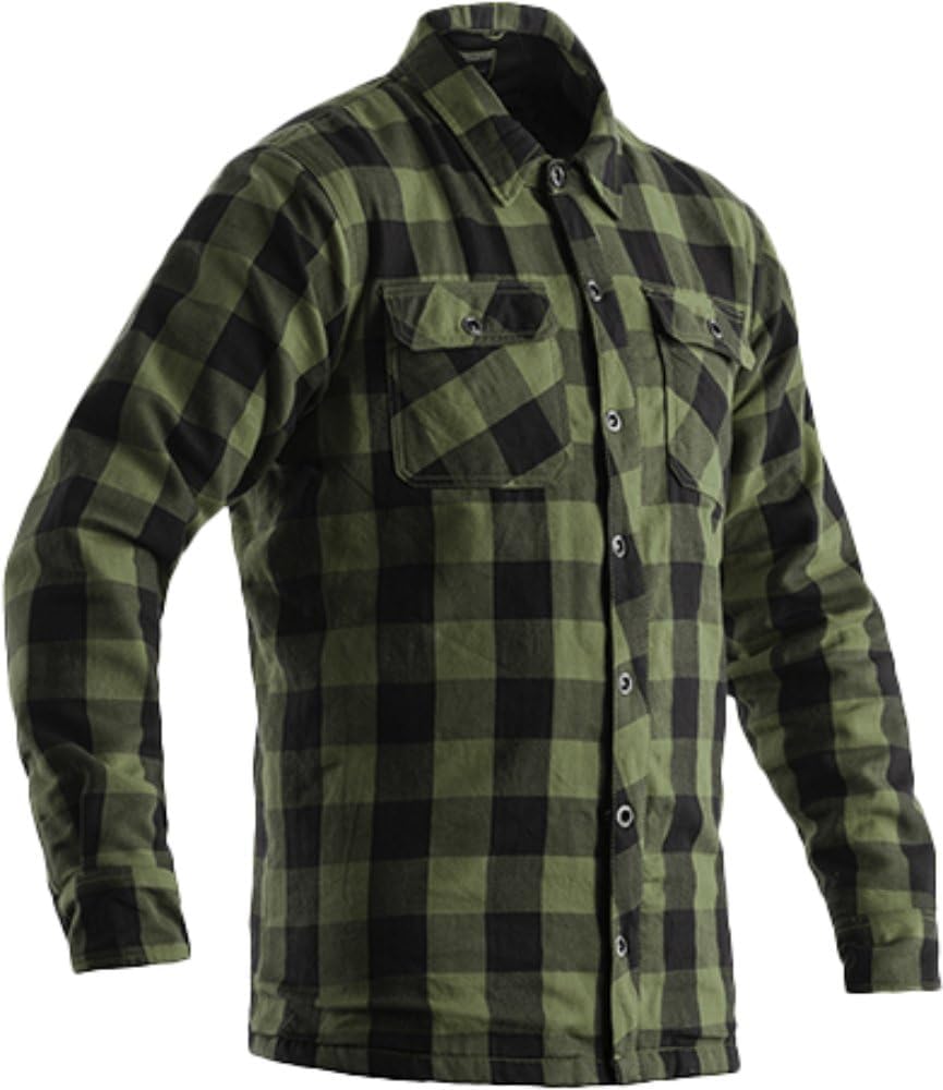 RST Lumberjack Motorrad Hemd, grün, M | CE-Protektoren