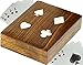 Produktbild Holzbox Rechteckig Doppelt Spielkartenhalter Familienspiele Sammlung Geschenke aus Holz für Männer 16 Cm