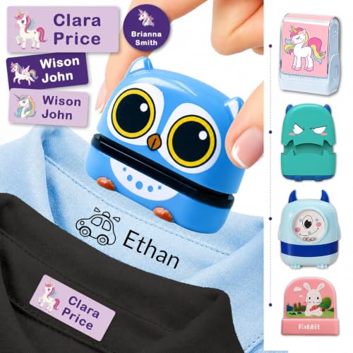 Name Stamp for Clothes Kids Personalised Clothing Stamps Waterproof School Uniform Nursery Fabric Name Stamp
