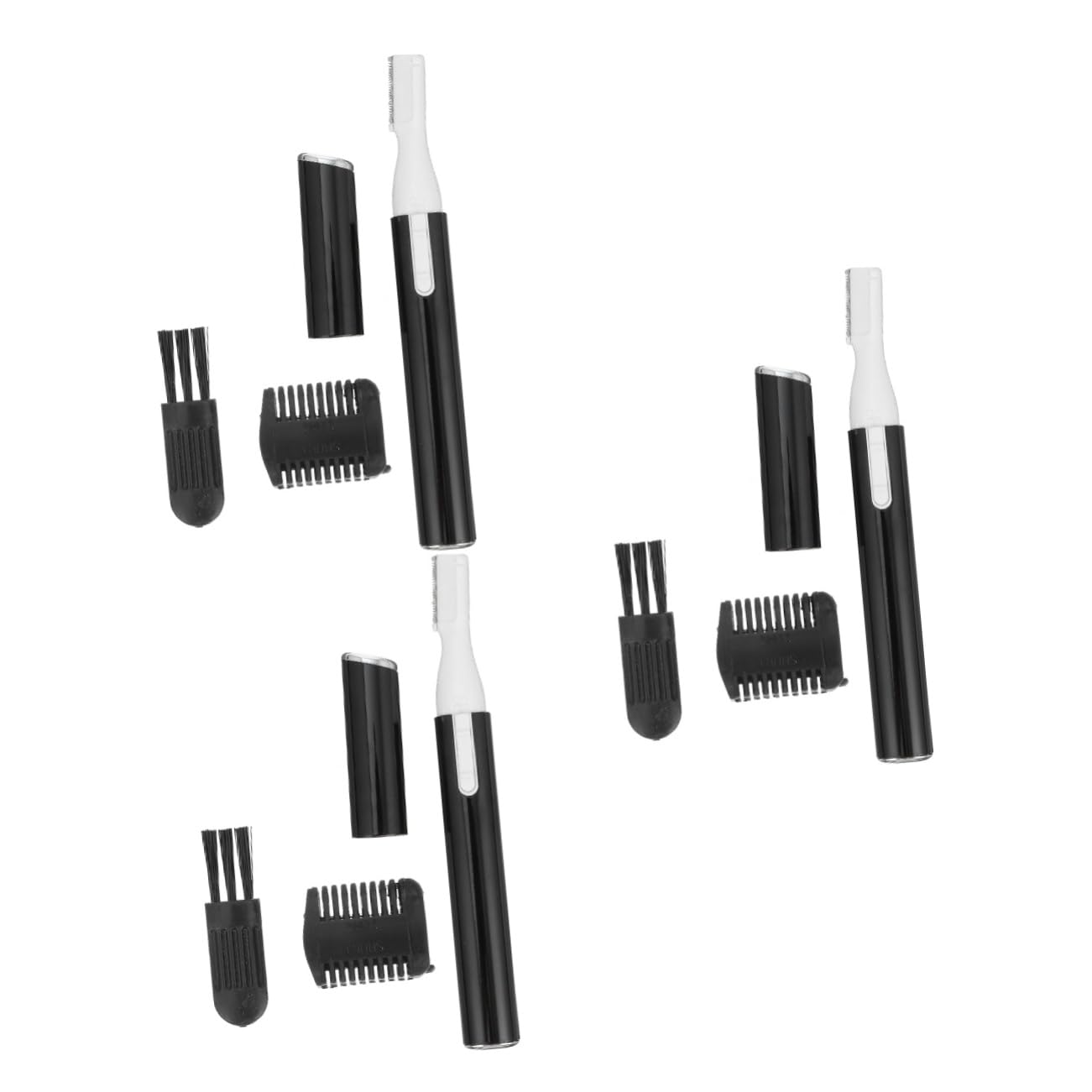 minkissy 3 Sets Compact Electric Eyebrow Razor Hair Removal for Face Grooming Trimmer Painless Hair Removal