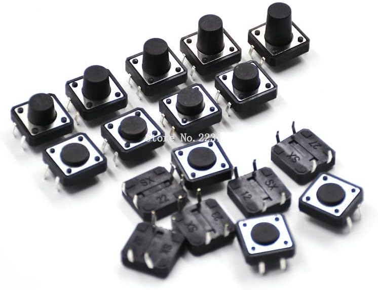 12 産業・研究開発用品 QZLIBEFUD タクトスイッチ 20個 PCB タクタイル