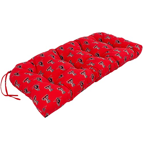 Image of College Covers Everything Comfy Texas Tech Red Raiders Indoor Outdoor Settee Loveseat Bench Cushions
