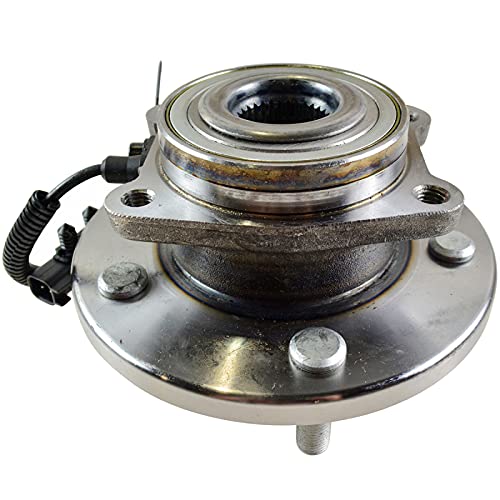 Image of TRQ Front Driver and Passenger Side Wheel Bearing and Hub Assembly Set 2 Piece Compatible with 08-16 Chrysler Town and Country 08-20 Dodge Grand Caravan 12-15 Ram Cargo Van 09-14 Volkswagen Routan