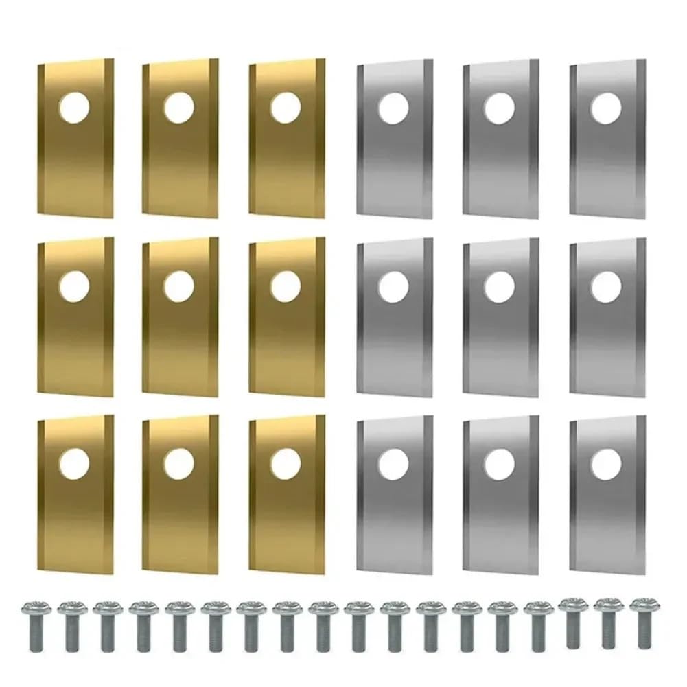 Juego De Cuchillas De Corte for Cortacésped De Acero Inoxidable, 18 Uds., Repuesto De Cortacésped Robótico, Compatible Con Worx Landroid(90PCS Gold)