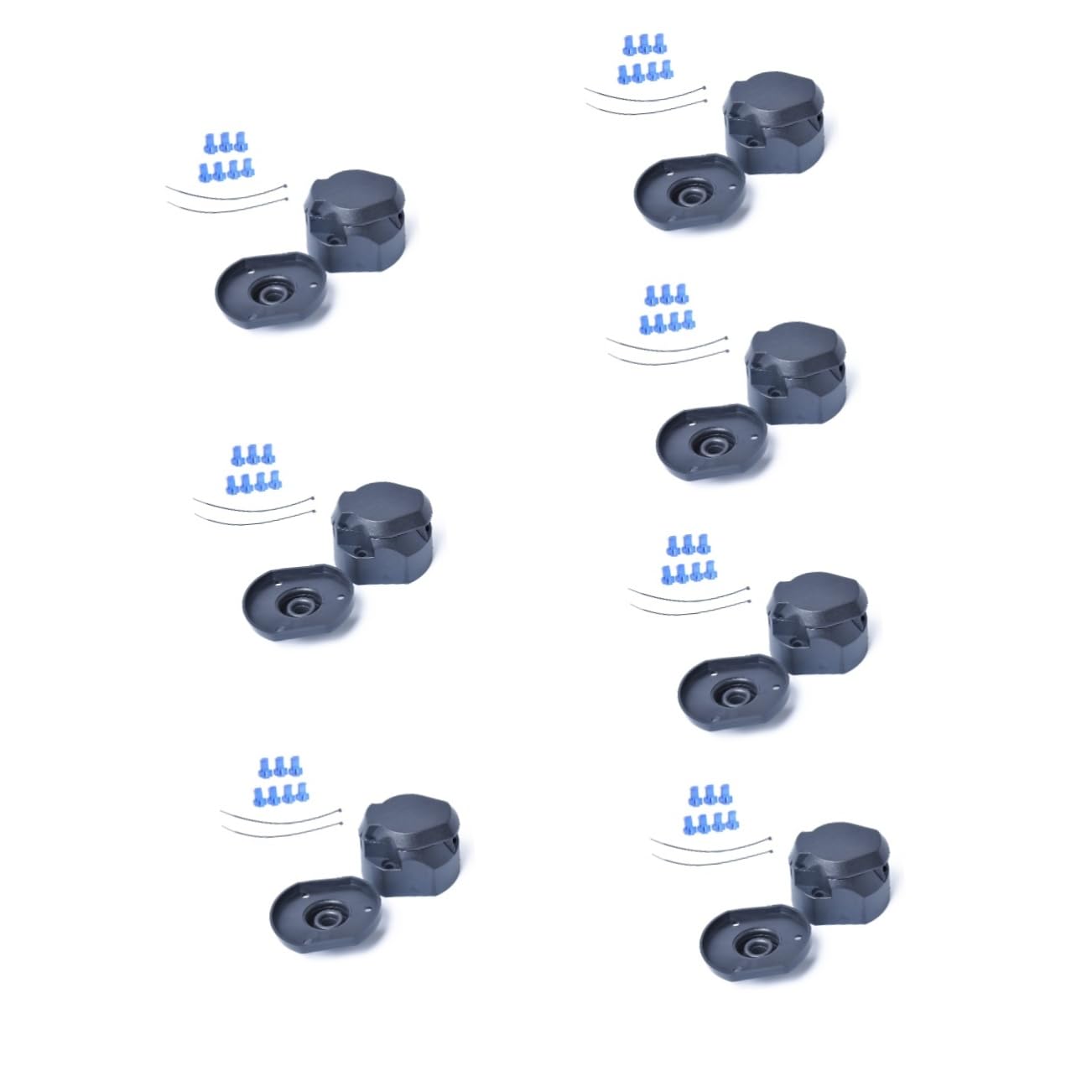 Cabilock 7 Conectores para Remolque De 12 V 7 Pines con Anillo De Goma Color Negro