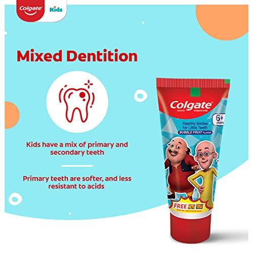 Colgate-Kids-Motu-Patlu-Anticavity-Bubble-Fruit-Flavour-Toothpaste-Cavity-Protection-Enamel-Protection-80g