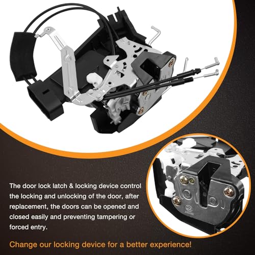Image of Door Lock Front Right Latch Actuator Compatible with Toyota Sequoia 2001-2007, Toyota Tundra Double Cab 2005-2006 Passenger Finished Lock Block+Locking Device Replaces #69030-0C020