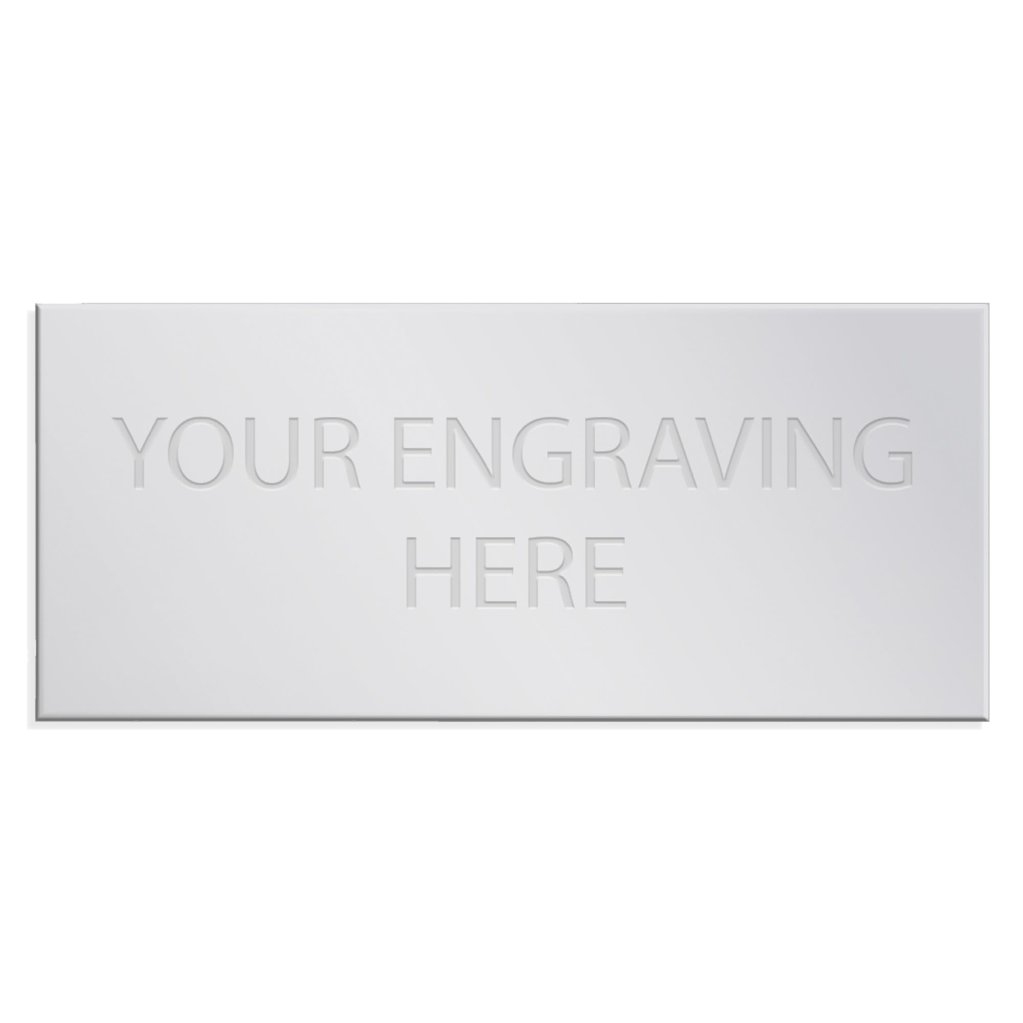 TROPHIESPLUSMEDALS Silver Engraving Plate, 73 x 32mm, Self-Adhesive