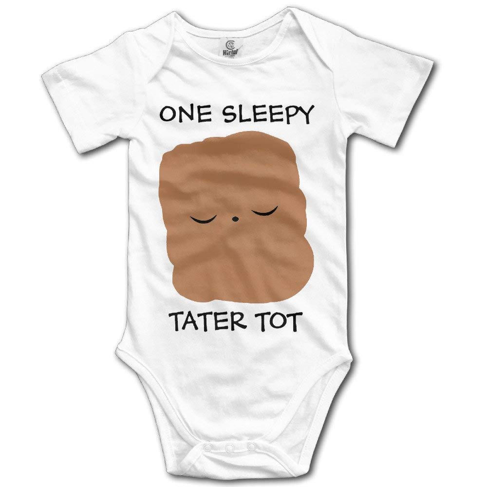 Hualihusao Newborn Infant Sleepy Tater Tot Funny Baby Onesie Bodysuits