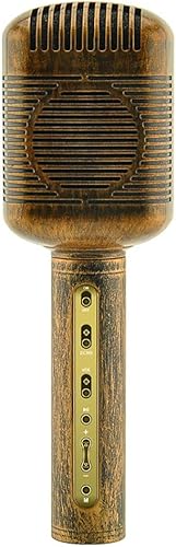 LDJC Tragbares Mikrofon Retro Wireless Bluetooth-Mikrofon USB-Mikrofon KTV3W Dual-Lautsprecher fA r Familienfeier Leistung Strand Funktion Singen LDJC Tragbares Mikrofon Retro Wireless Bluetooth-Mikrofon USB-Mikrofon KTV3W Dual-Lautsprecher fA r Familienfeier Leistung Strand Funktion Singen