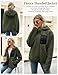 Tuopuda Teddyfell Jacke Damen Herbstjacke Fleecejacke Warme Fleecemantel Damen Kapuzenpullover Zipper Hoodie Plüschjacke mit Taschen (Armee grün,S)