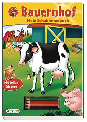 Preisvergleich Produktbild Bauernhof - Mein Schablonenbuch: mit Stickern und Buntstiften