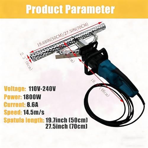 High-Speed Foam Planer Trimmer for Polyurethane Insulation, 19.68''/27.5'' Foam Cutting Tool, Closed Cell Wall Trimming at 14.5m/s, Efficient Foam Removal Saw (50cm ClosedCell)