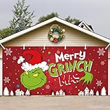 Christmas Garage Door Banner Decorations, 6x13 FT, Merry Christmas Banner for Garage Door Christmas Decorations, Christmas Garage Door Cover for Holiday Party Supplies, Outdoor Christmas Decorations