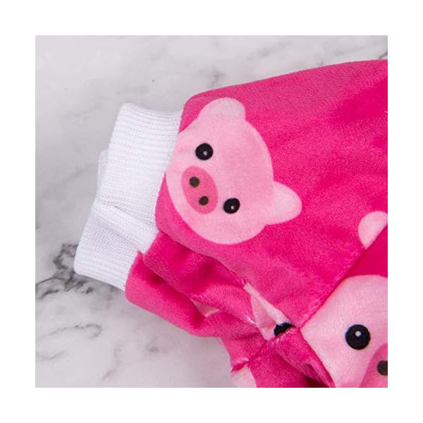 Cutebone pink pig dog pajamas cute cat clothes pet pjs onesie, medium p46m - image 5