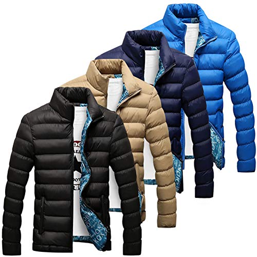 Flygo Men's Ultra Loft Quilted Puffer Jacket Warm Cotton Down Padded Coat Outwear3