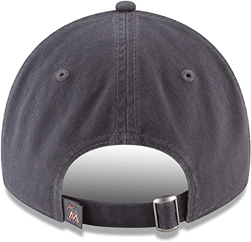 New Era Women Marlins Graphite Core Classic 9Twenty Adjustable Hat Cap 115915854