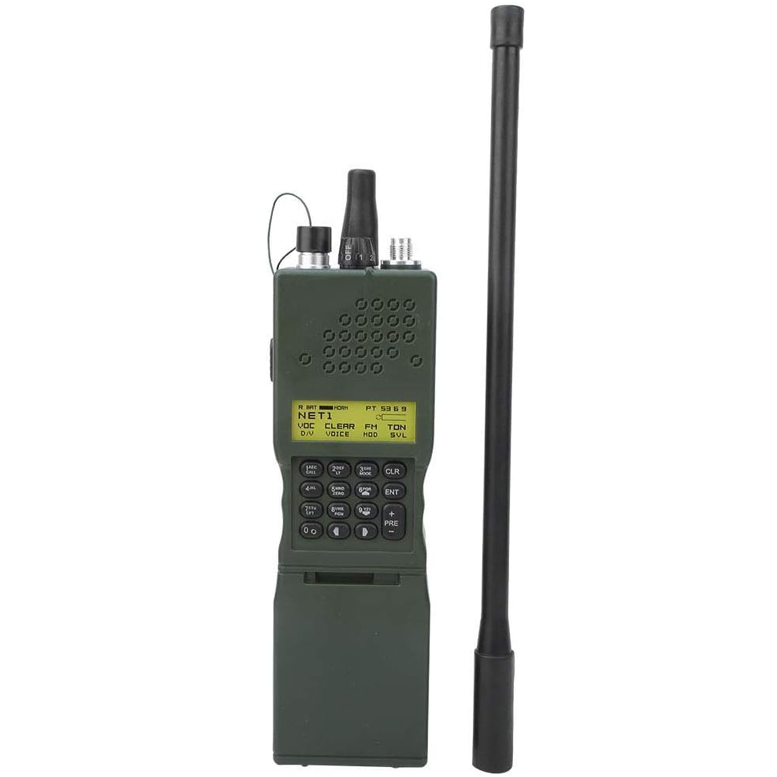 Dummy Radio Case Model, Talkie Model Shell Faux Walkie Scope No Real Function Durable Plastic Removable Headset Connector 2 Way Fitted Inside Cosplay Prop for Home Camping Outdoor Game Green-image-10