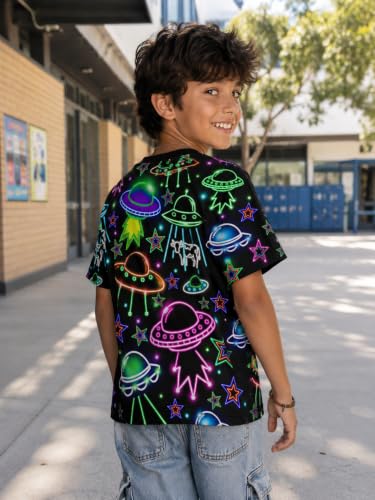Image of uideazone Boys 3D Graphic T-Shirts Short Sleeve Crew Neck Tees 4-16Y