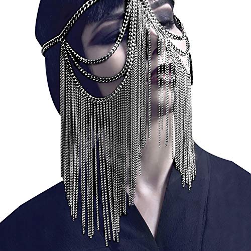 Kapmore Halloween Maske Maskenball Maske Maskerade Maske Kopf Kette Haarschmuck