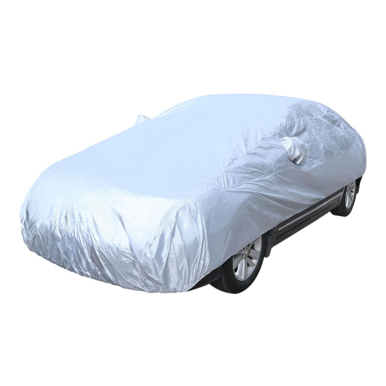 HEALEEP Full Car Uv Cover Silver Outdoor Protector for All Weather Breathable and Scratch- Car Cover for Sun