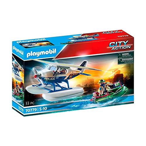 PLAYMOBIL City Action 70779 Polizei-Wasserflugzeug: Schmuggler-Verfolgung,...